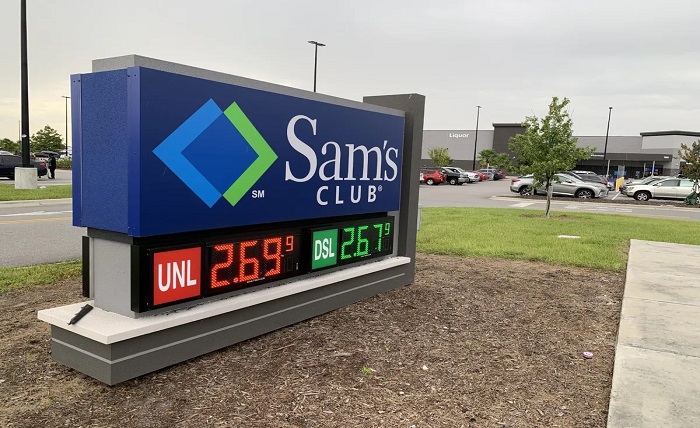 sam's club gas price